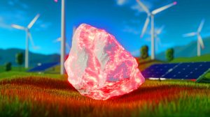 Illustration de la jadarite, un minéral serbe riche en lithium et prometteur pour la transition énergétique.