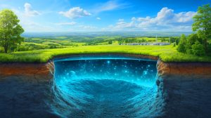 Illustration de la découverte d'un vaste gisement d'hydrogène blanc en Moselle.
