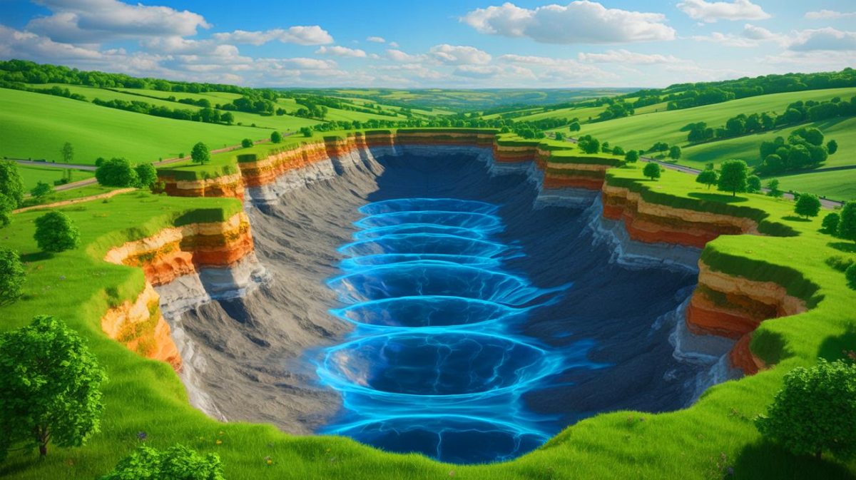Illustration de la découverte d'un gisement d'hydrogène blanc en Moselle, promettant de transformer l'économie locale et nationale.