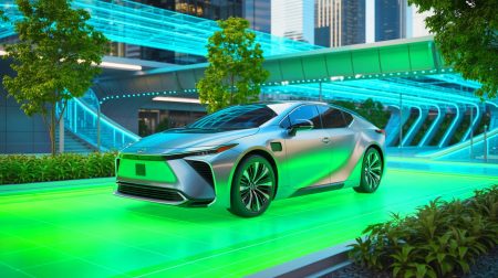 Illustration de l'innovation de Toyota dans les technologies hydrogène et électriques.