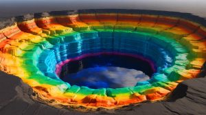 Illustration de la découverte d'un réservoir d'eau caché à 400 kilomètres sous la surface terrestre.