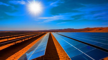 Illustration de l'impact des panneaux solaires sur les écosystèmes désertiques.