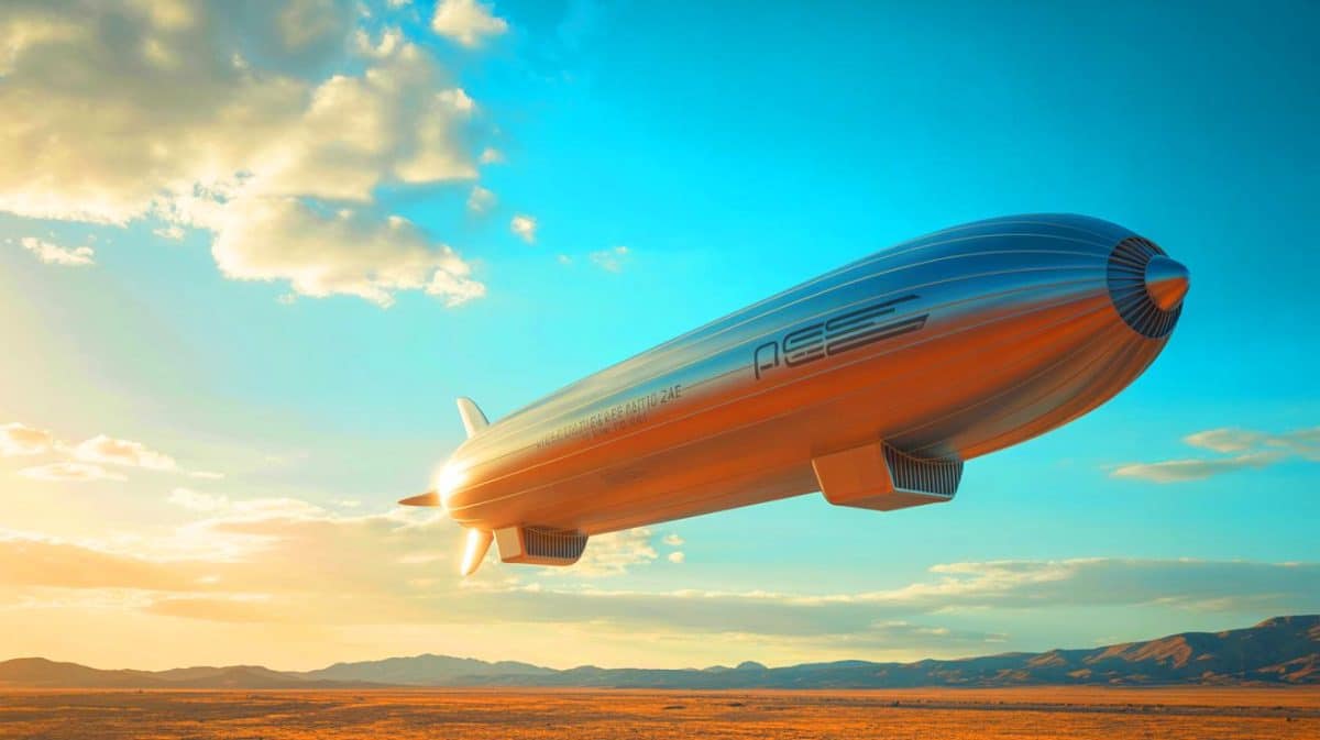 « La Chine fait voler des éoliennes géantes » : cette technologie secrète qui produit 30 fois plus d’électricité terrifie l’Europe Illustration de la turbine flottante S1500 exploitant les vents de haute altitude en Chine.