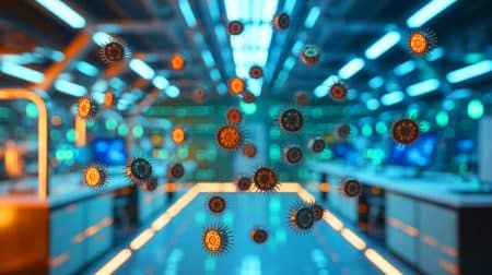 « Des capteurs invisibles espionnent partout » : cette poussière intelligente qui surveille la planète entière bouleverse l’industrie mondiale Illustration de l'évolution technologique du "smart dust" inspirée par la science-fiction.