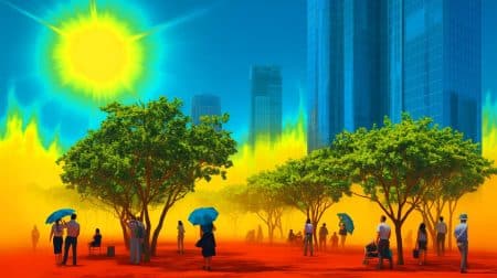 « David est mort en 20 minutes par 42°C » : cette apocalypse climatique va tuer 61 000 Européens chaque été Illustration de l'impact des vagues de chaleur extrêmes sur les populations en période de réchauffement climatique.