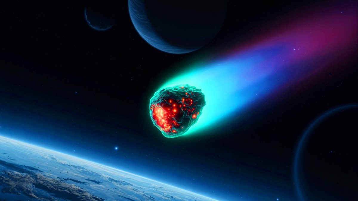 « Ça ne devrait pas exister » : cette comète venue d’ailleurs terrorise les astronomes avec sa chimie impossible et divise la science mondiale Illustration de la comète interstellaire 3I/ATLAS avec sa composition chimique unique et sa trajectoire intrigante.