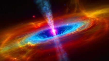 Illustration de la croissance rapide d'un quasar défiant les limites théoriques.
