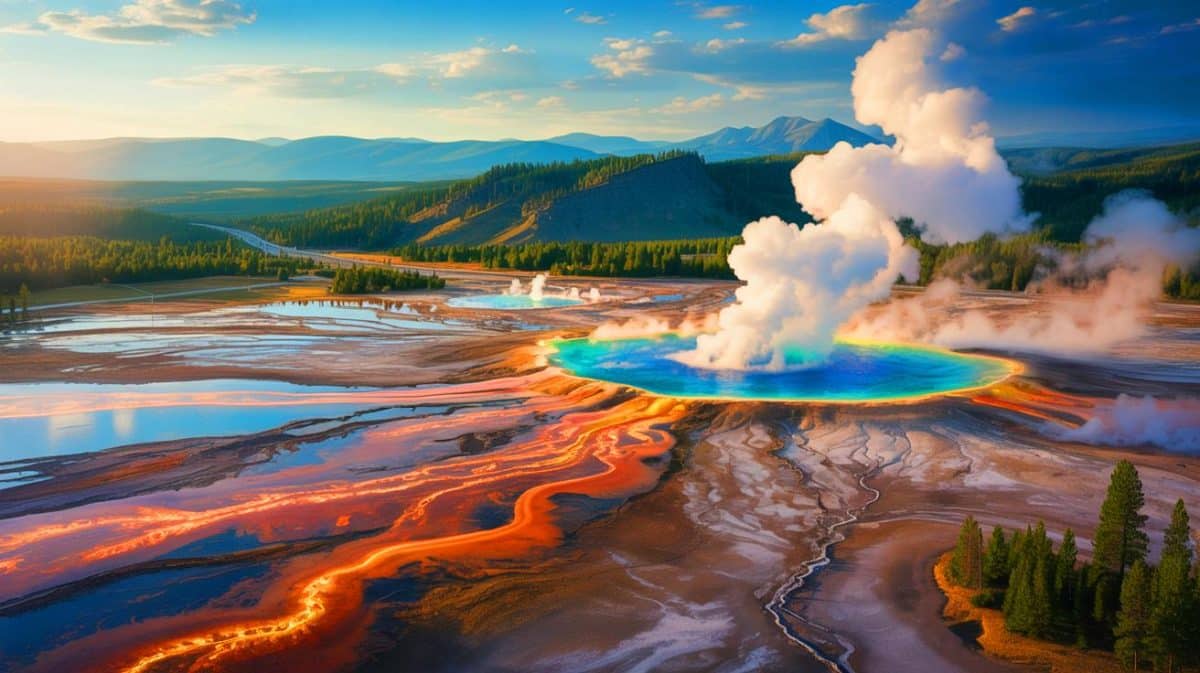 Illustration de l'activité souterraine du supervolcan de Yellowstone révélée par des techniques d'imagerie avancées.