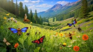 Illustration de la diminution inquiétante des populations d'insectes dans les zones montagneuses reculées.