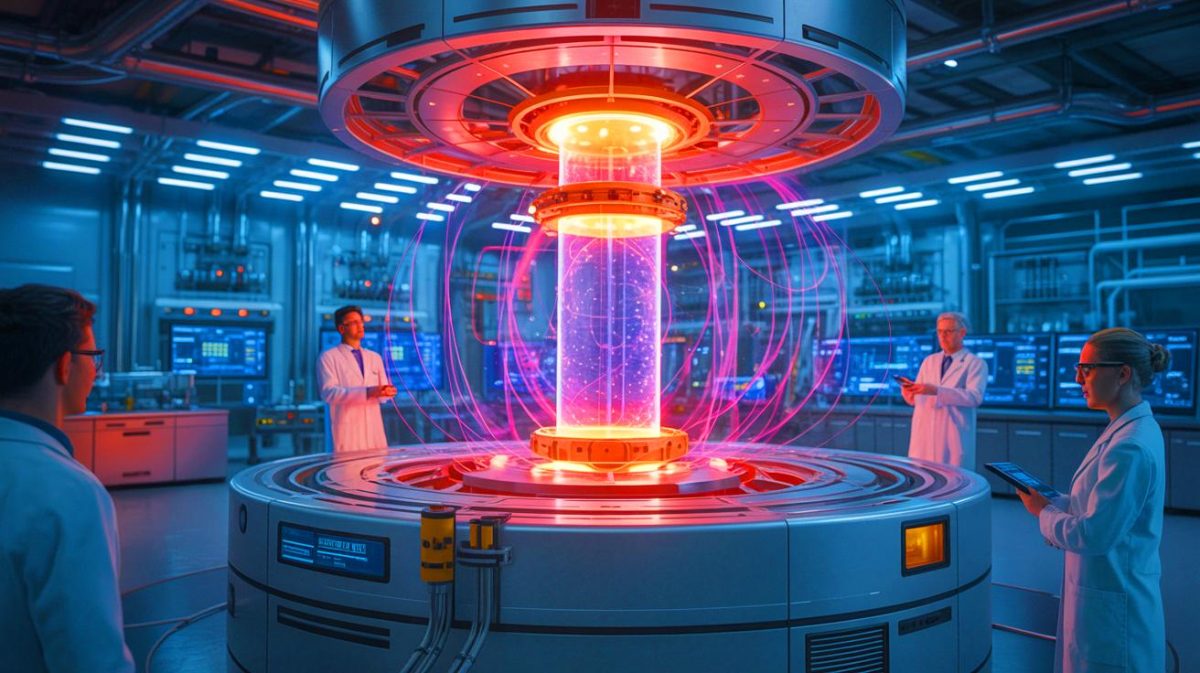 Illustration de l'avancée technologique dans le domaine de la fusion nucléaire.