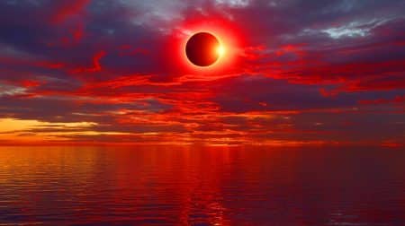 Illustration de l'éclipse solaire partielle du 21 septembre visible depuis l'hémisphère sud.