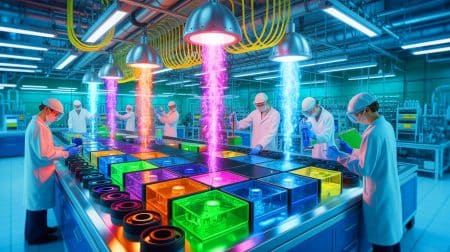 Illustration de la révolution technologique dans le recyclage des anodes de lithium pour batteries.
