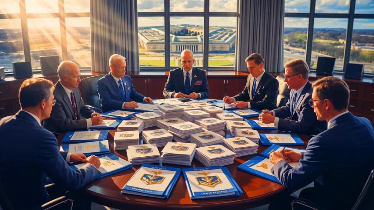 Illustration de l'allocation massive de fonds du Pentagone à des entreprises privées d'armement.