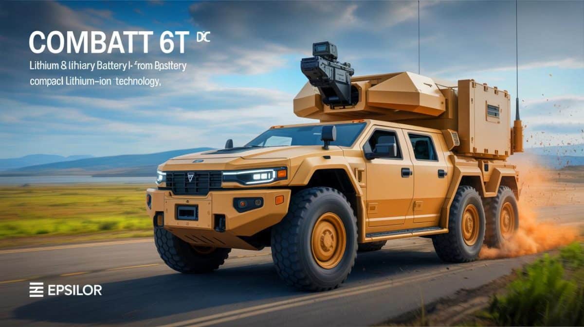 « Six fois plus puissantes que le plomb » : Epsilor révolutionne les véhicules blindés avec des batteries COMBATT qui résistent à 500 degrés Celsius Illustration de la nouvelle batterie COMBATT 6T d'Epsilor pour véhicules militaires.