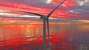 Illustration de l'éolienne flottante chinoise innovante développée par China Huaneng Group et Dongfang Electric Corporation.