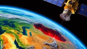 Illustration de la découverte d'une transformation mystérieuse de matière dans les profondeurs de la Terre grâce aux satellites GRACE.