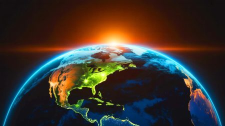 Illustration de la Terre montrant la fragilité de son atmosphère riche en oxygène.