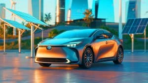 Illustration de l'engagement de Toyota dans le développement de moteurs à hydrogène et solutions innovantes.