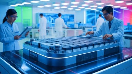 « L’hydrogène remplace le lithium » : cette batterie chinoise de 984 mAh évite les incendies mortels et révolutionne le stockage avec des ions négatifs purs Illustration de la première batterie à ions hydrure développée par des chercheurs chinois pour un stockage d'énergie propre.