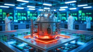 Illustration de l'algorithme innovant permettant l'ajustement automatique de la puissance des micro-réacteurs nucléaires.
