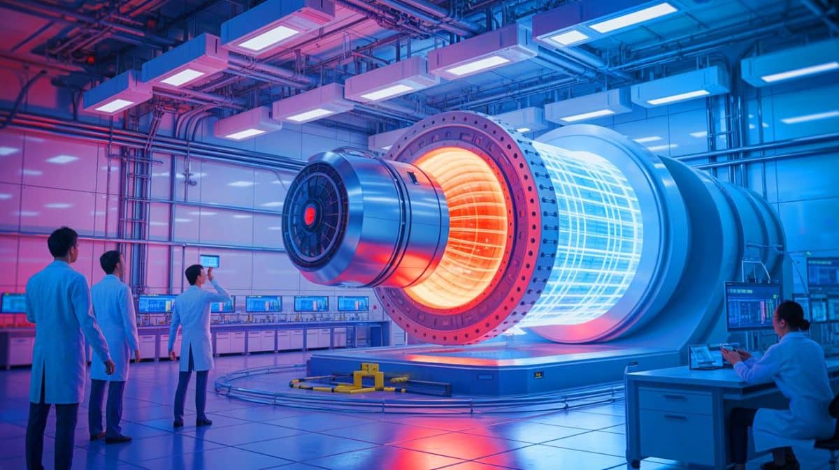 « La Chine dépasse toutes les limites » : Pékin revendique un champ magnétique de 351 000 gauss, accusant les États-Unis de freiner la recherche en fusion Illustration de l'aimant supraconducteur chinois ayant établi un record mondial avec un champ magnétique de 351 000 gauss.