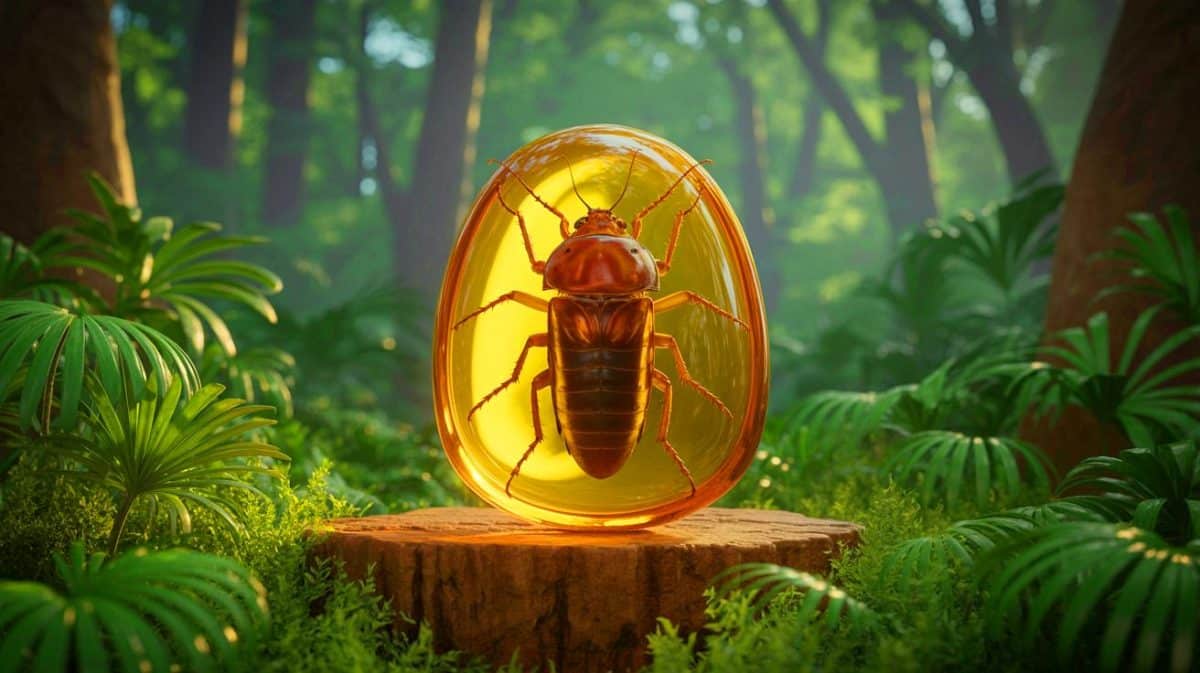 « C’est une capsule du temps » : de l’ambre vieux de 112 millions d’années révèle une forêt perdue du Gondwana (et des insectes jamais vus) Illustration de la découverte d'insectes et de plantes vieux de 112 millions d'années dans de l'ambre en Équateur.