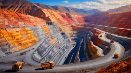 « Ils creusent pour défier la Chine » : la plus grande mine du monde produit 400 000 tonnes de cuivre par an (et change la carte du pouvoir) Illustration de la mine de Bingham Canyon, le plus grand site d’excavation humaine menaçant la dominance minérale de la Chine.