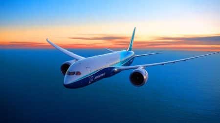 Illustration de l'exploit du Boeing 787 de Virgin Atlantic réalisant le premier vol transatlantique avec un carburant 100 % durable.