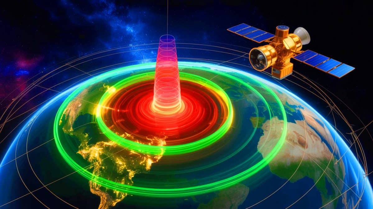 Le champ magnétique terrestre en mutation : quelles conséquences pour notre quotidien et l’avenir de la planète Illustration de l'anomalie de l'Atlantique Sud, une zone de faiblesse du champ magnétique terrestre.