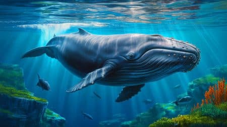 Les géants marins se rebellent : les chiffres 2024 révèlent un retournement inattendu après 130 ans d’incertitude Illustration de la résurgence des baleines franches de l’Atlantique Nord en 2024.