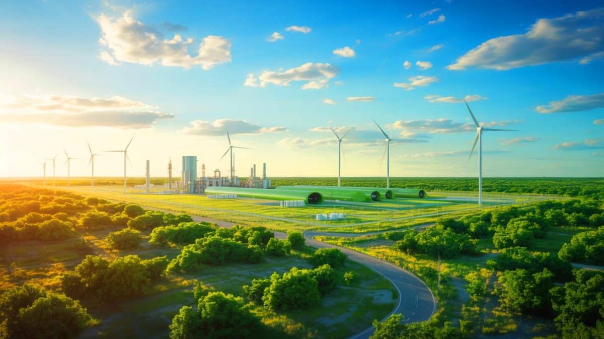 Illustration de l'impact du projet d'hydrogène vert sur l'avenir énergétique du Texas.