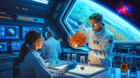 Illustration de la résilience des spores de Bacillus subtilis lors d'un lancement spatial.