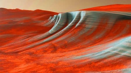 « On a refait Mars sur Terre » : des blocs de glace de CO2 recréent les mystérieux ravins de la planète rouge (et l’expérience fascine les chercheurs) Illustration de la formation de ravins sur Mars par des blocs de glace de CO2.
