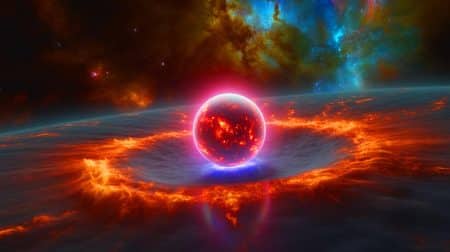 « Cette étoile au cœur qui bat choque les scientifiques » : une découverte cosmique remet en cause nos certitudes sur l’univers Illustration de la détection du "battement de cœur" d'un magnétar naissant dans l'univers.