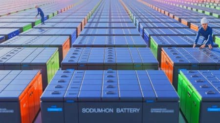 La plus grande batterie au sodium des États-Unis : un « monstre » qui alimente 164 000 foyers en 24 heures Illustration de la plus grande batterie sodium-ion au monde développée par Peak Energy et Jupiter Power.