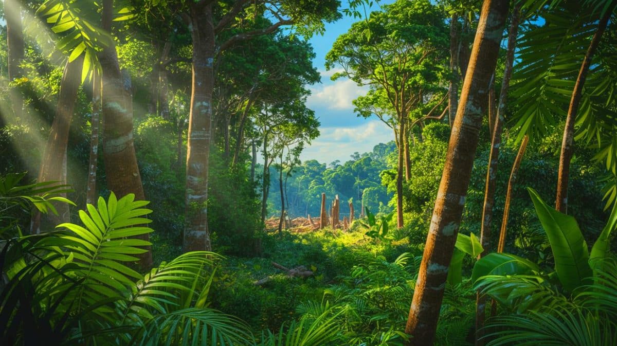 Les arbres de l’Amazonie : résilience surprenante face aux défis, mais l’inquiétude scientifique persiste Illustration de la résilience des arbres dans les zones intactes de la forêt amazonienne face aux menaces climatiques.