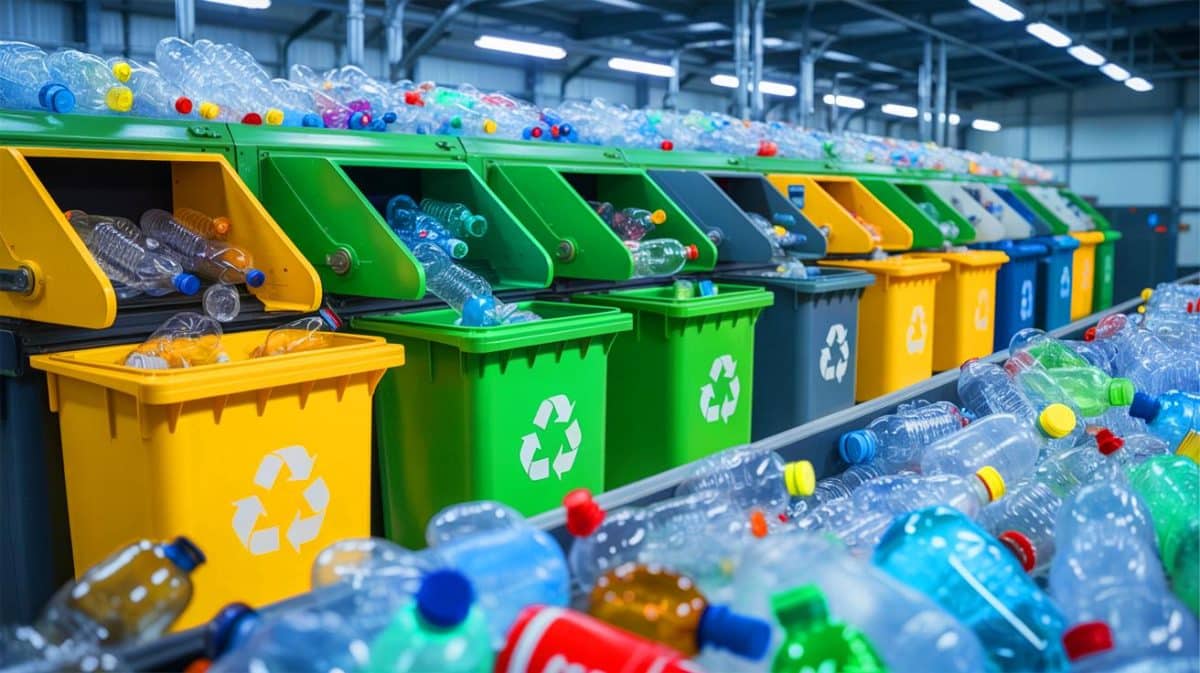 Illustration de l'importance de ne pas écraser les bouteilles en plastique pour un recyclage efficace.