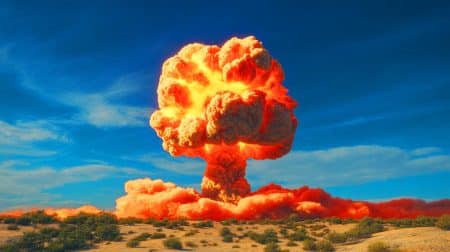 Trump relance les essais nucléaires : une étape controversée pour la paix mondiale ou un risque inutile ? Illustration de la reprise des essais nucléaires par les États-Unis sous l'impulsion de Donald Trump.