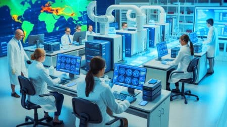 Illustration de la Plateforme mondiale d’analyse des agents pathogènes développée par le Danemark pour prévenir les pandémies.