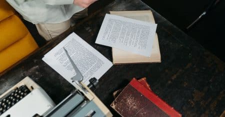 books writing author desk
